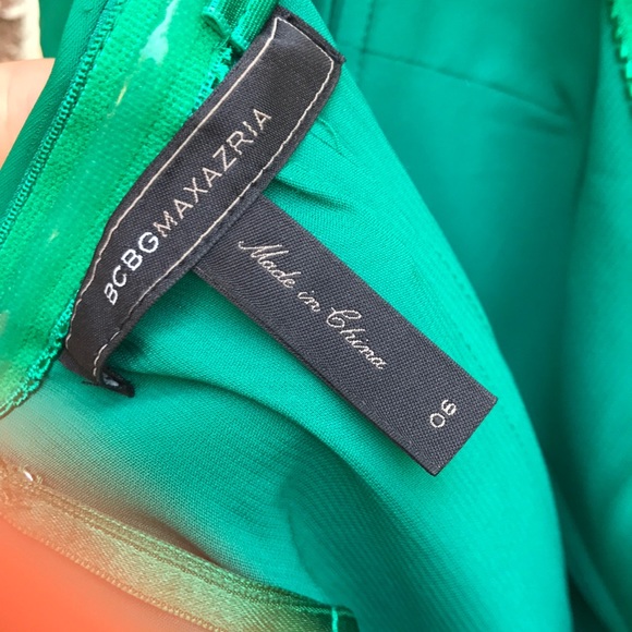 BCBG MAXAZRIA emerald green strapless dress NEW 6 - Picture 7 of 11